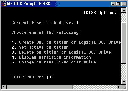 Fdisk Command Line Options